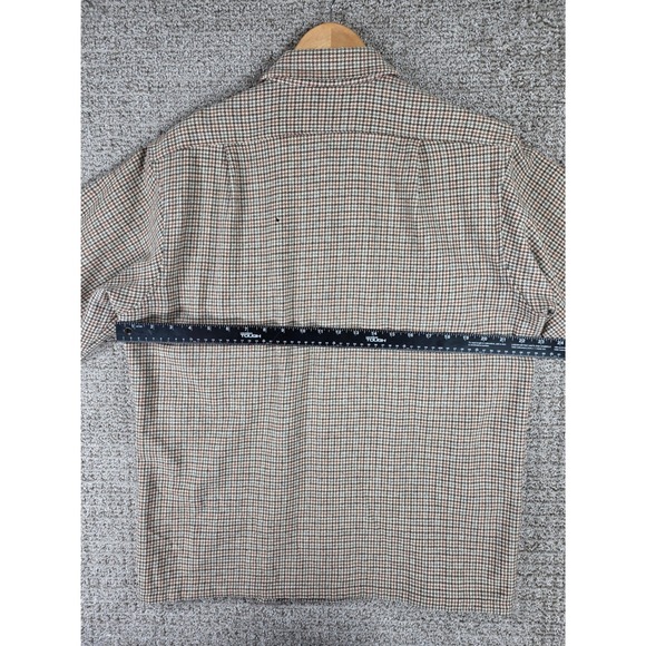 Vintage 60s Pendleton Board Shirt Wool Houndstooth Flannel Button Up Men's Large - Picture 13 of 14